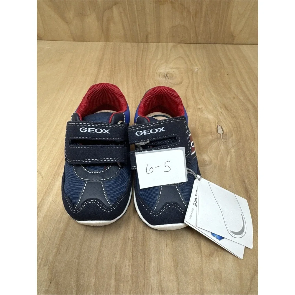 GEOX Respira Baby Toddler Sneakers Sz 4.5 Blue Red
